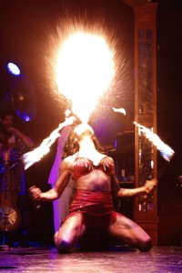 Heather Holliday enveloped in flames Photo: Prudence Upton